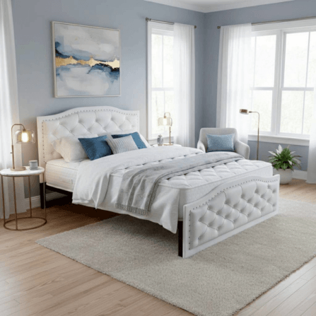 ฐานรองหัวเตียง 3.5 ฟุต WISDOM DESIGN FURNITURE รุ่น MODREN สีขาว_3